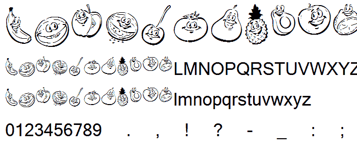 KR Happy Fruit font
